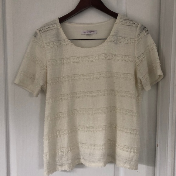 Vintage Alison Daley  Lined Lacey Small Cottagecore Top - Picture 1 of 4